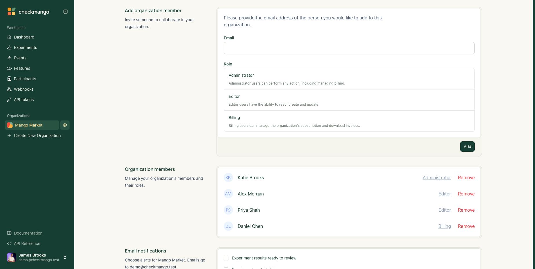 Organization management